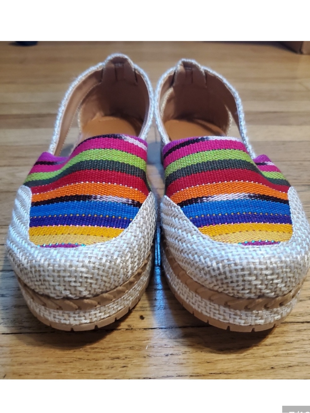 Artisan Rainbow Espadrille Wedges - Picture 5 of 8